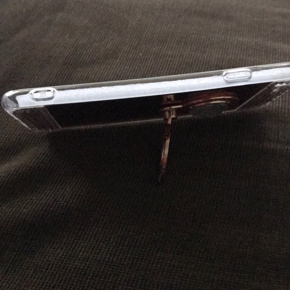 Rhinestone Rose Gold Mirror Case with clip - Picture 4 of 5